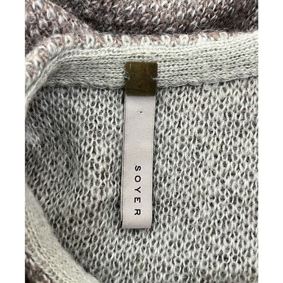 Soyer Mohair Blend Cropped Boxy Sweater V-Neck 3/4 Sleeve Size Small - Picture 5 of 6